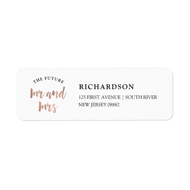 Un esprit moderne | Faux Rose Gold Future M. et Mm (Devant)