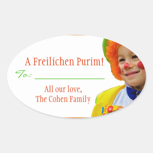 Un Étiquette Freilichen Purim (Devant)
