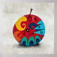 Un Étrange Poster D'Art Mur De Pomme