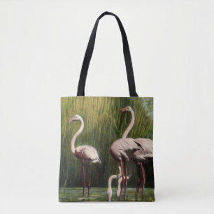 Un Flamant rose rose Vintage Sac fourre-tout à épa