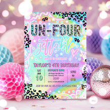 Un-Four-Gettable Rainbow Leopard 4th Birthday