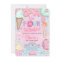 Un-four-gettable sweets girl 4th birthday invite.