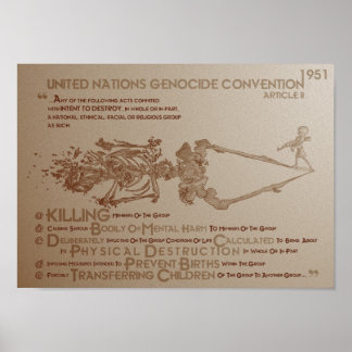 UN Genocide Convention: Article 2 (1951) Poster