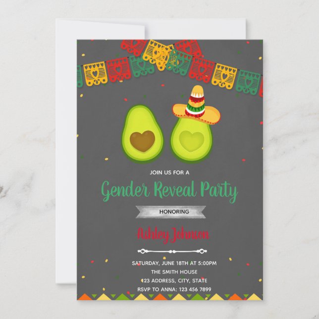 Un genre de fête révèle une invitation (Devant)