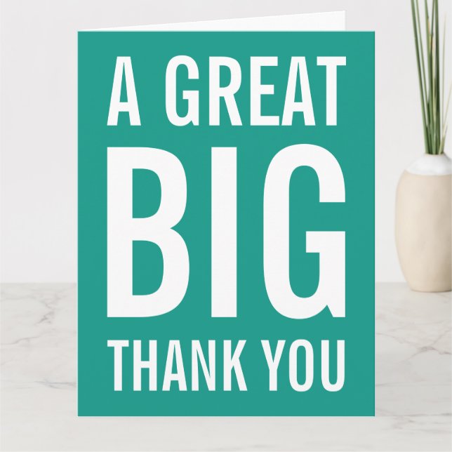Un grand Carte de remerciements (Devant)