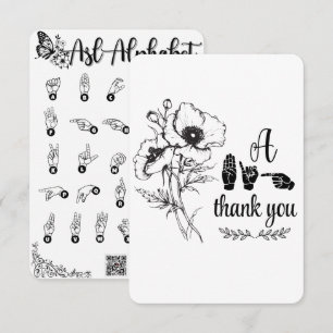"Un grand Merci" Carte de remerciements plat