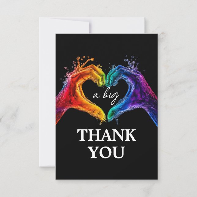 🌈 ❤️ Un grand MERCI Coeur de mariage de fierté (Devant)