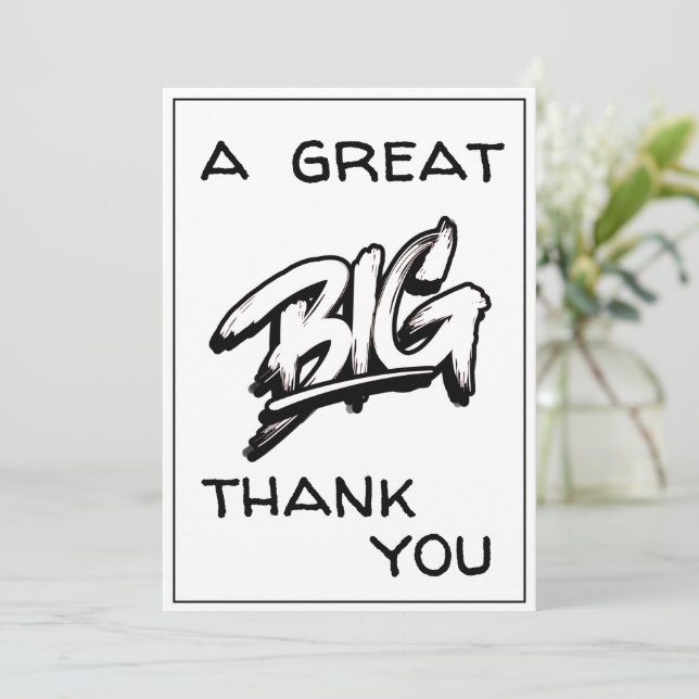 Un grand Merci de la typographie noire Doodles (Debout devant)