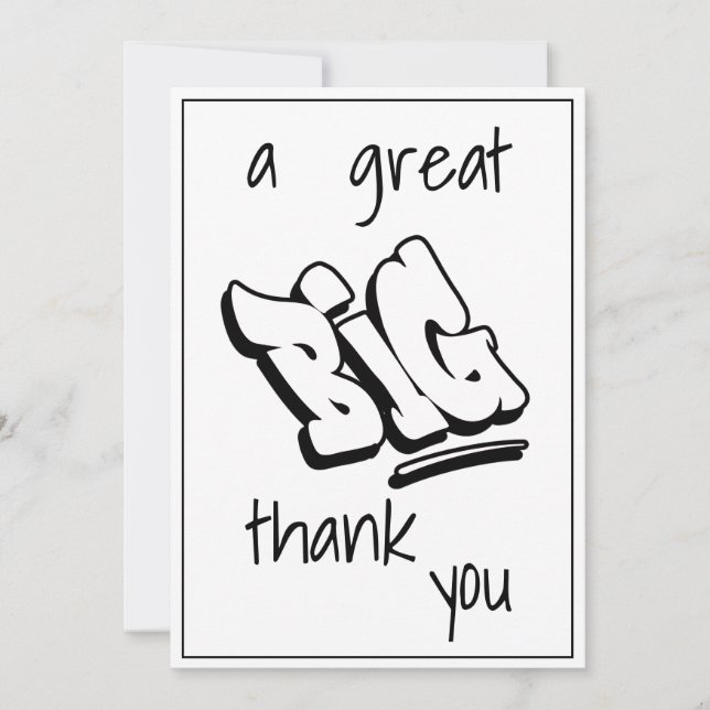 Un grand merci en typographie noire gras Texte  (Devant)