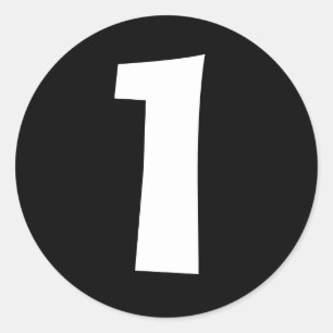 Un grand Stickers rond noir par Janz