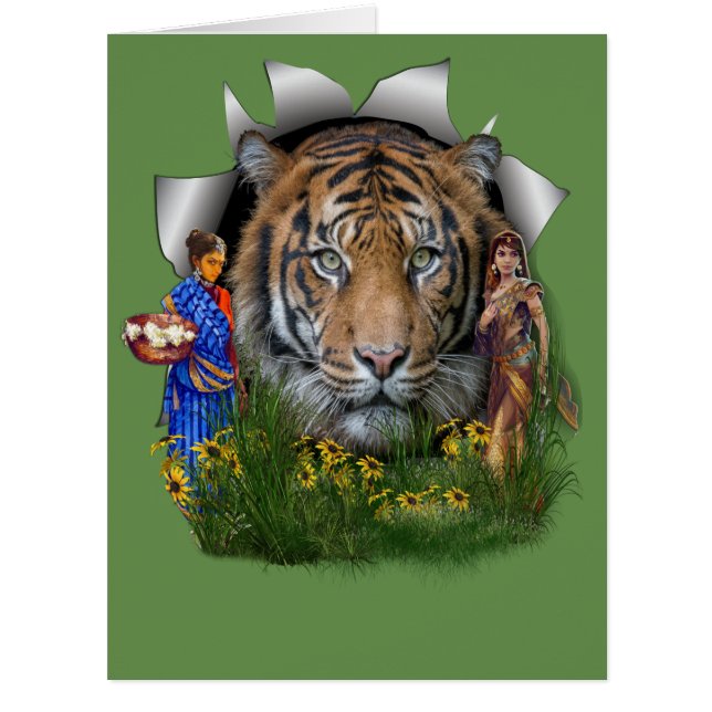 Un habitat pour les tigres du Bengale avec des fil (Devant)