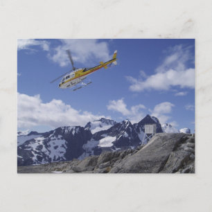Un hélicoptère sur la carte postale Juneau Icefiel