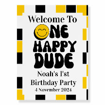 Un heureux Dude 1er anniversaire Bienvenue