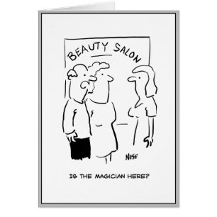 Un homme a demandé un magicien au salon de beauté.