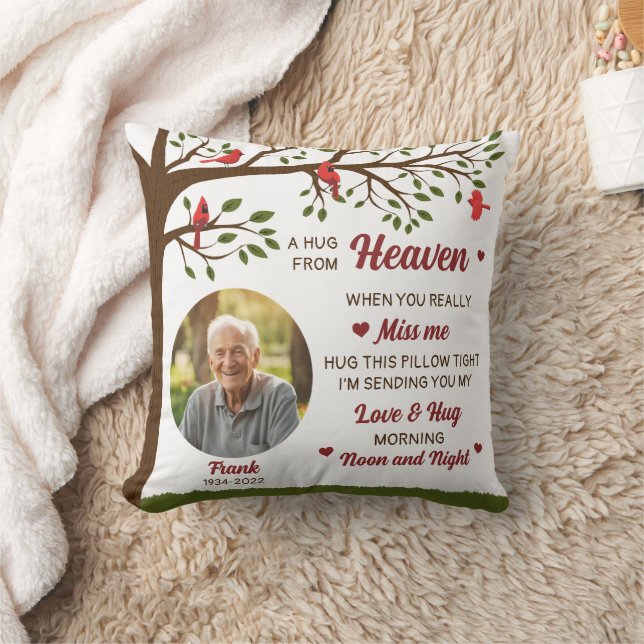 Un Hug Du Ciel Coussin Photo Personnalisé (Couverture)