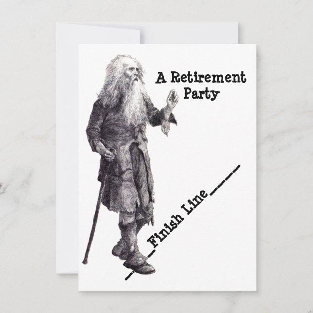 Un Humour amusant arrive à la retraite Invitation  (Devant)