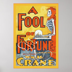 Un idiot de Fortune ~ Poster de théâtre Vintage