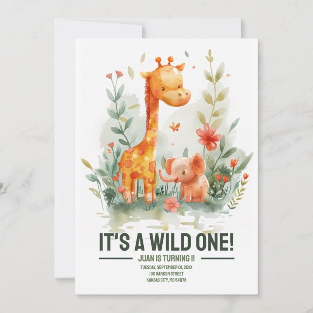 Un Invitation d'anniversaire sauvage (Devant)