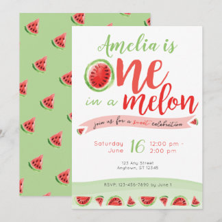 Un Invitation dans une pastèque de Melon Premier a