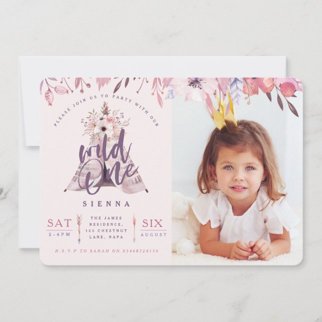Un invitation de fête de photos d'anniversaire sau (Devant)