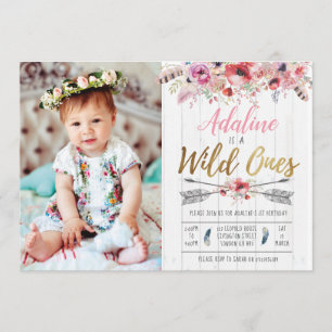 Un invitation sauvage d'anniversaire de filles