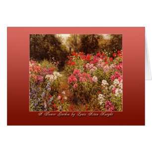 Un jardin de fleurs par Louis Aston Knight