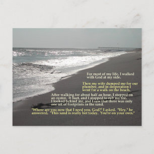 Un jeu de empreintes... Carte postale