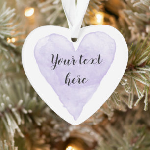 Un joli coeur d'aquarelle violette peignant Noël