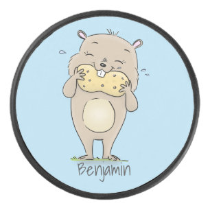 Un joli hamster souriant avec un dessin animé d'ar