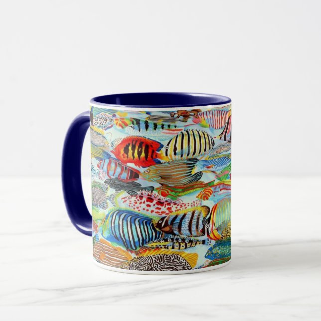 Un joli Philip Jacobs Tissu De Mug De Poissons Tro (Devant gauche)