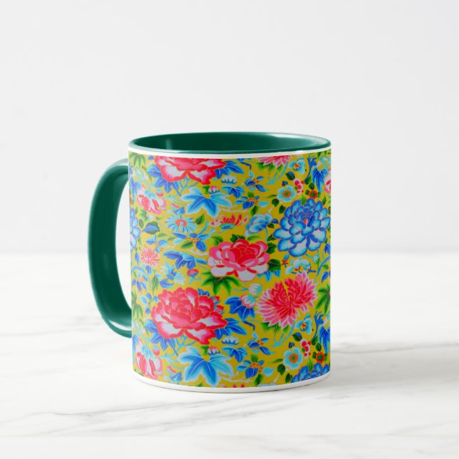 Un joli Philip Jacobs Tissu Peony Mug (Devant gauche)
