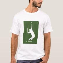 Un joueur de tennis frappe un service - T-shirt