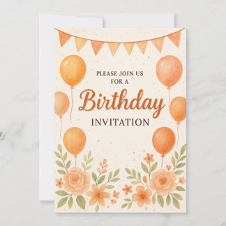 Un jour de joie et d'amitié Invitation d'anniversa
