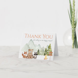 Un joyeux Camper 1er Carte de remerciements d'anni