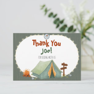 Un joyeux Camper Carte de remerciements d'annivers