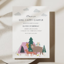 Un Joyeux Camper Invitation Anniversaire