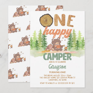 Un Joyeux Camper Invitation Anniversaire