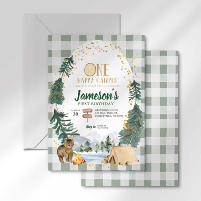 Un Joyeux Camper Invitation d'anniversaire (Créateur téléchargé)