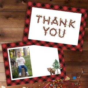 Un joyeux Camper photo Carte de remerciements d'an