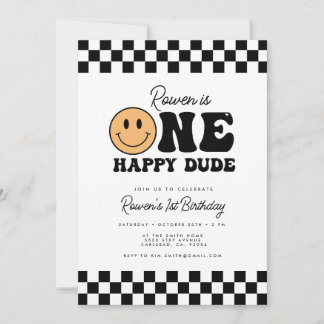 Un joyeux mec 1er anniversaire Invitation