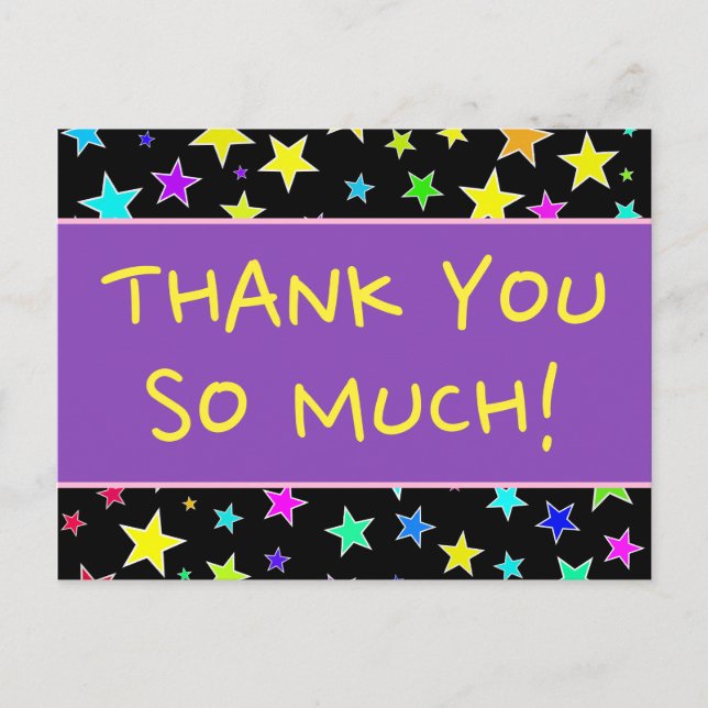 Un joyeux "MERCI TELLEMENT !" Carte postale (Devant)