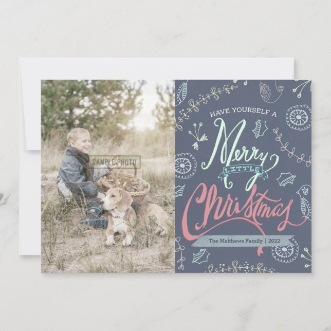 Un joyeux petit Carte photo de Noël (Devant)