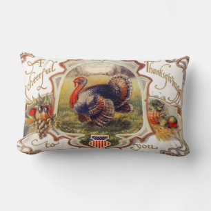 Un Joyeux Thanksgiving pour vous Coussin Vintage