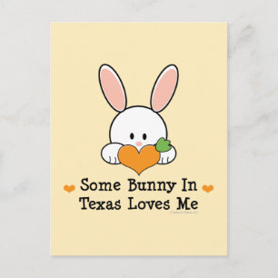 Un Lapin Au Texas M'Aime Carte Postale