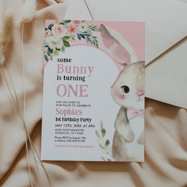 Un lapin devient une invitation d'anniversaire (Créateur téléchargé)
