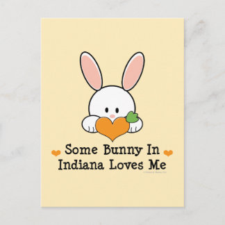 Un Lapin En Indiana M'Aime Carte Postale