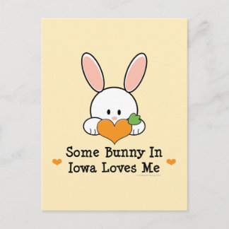 Un Lapin En Iowa M'Aime Carte Postale