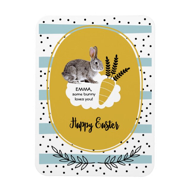 Un Lapin T'Aime. Magnets cadeaux de Pâques (Vertical)