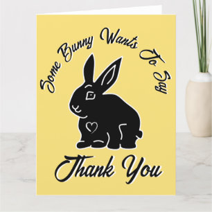 Un lapin veut dire Merci Macaron Jaune