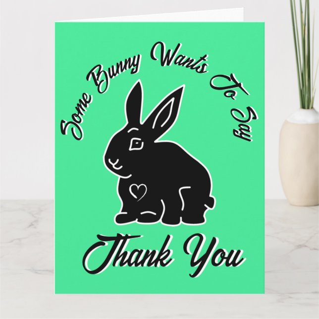 Un lapin veut dire Merci vert (Devant)